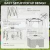 Outdoor Patio Pop Up Canopy Gazebo Shelter with Zipper Netting, Carry Bag