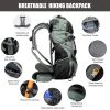 60L Outdoor Hiking Backpack with Internal Frame & Rain Cover