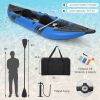 Inflatable 2-Person Kayak Set – Heavy-Duty PVC Kayak with Aluminum Oars, Adjustable Seats & Repair Kit