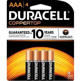 Duracell Coppertop Alkaline Batteries (Pack: 4, Size: AAA)