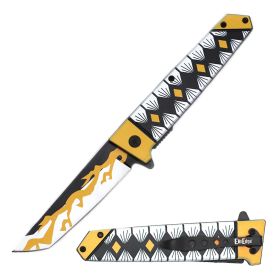 Day Zero Survival 9" Anime Katana Style Spring Assisted Folding Pocket Knife – Multiple Designs (Design: Anime Katana)