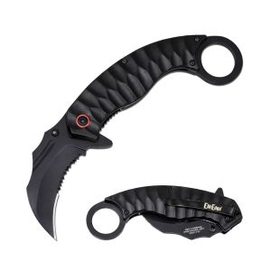Day Zero Survival 7.75" Spring Assisted Karambit Folding Pocket Knife – Multiple Colors (Color: Black)