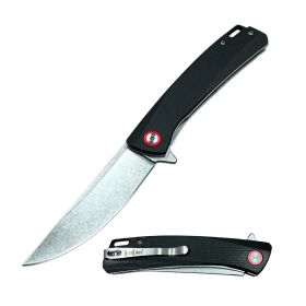 Day Zero Survival D2 Steel Ball Bearing Pocket Knife – Micarta Handle EDC Knife (Color: Black)