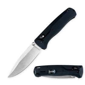 Day Zero Survival 7.75" D2 Steel Axis Lock Ball Bearing Pocket Flipper Knife – Multiple G10 Colors (Color: Black)