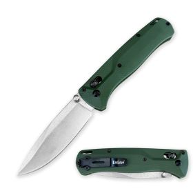 Day Zero Survival 7.75" D2 Steel Axis Lock Ball Bearing Pocket Flipper Knife – Multiple G10 Colors (Color: Green)