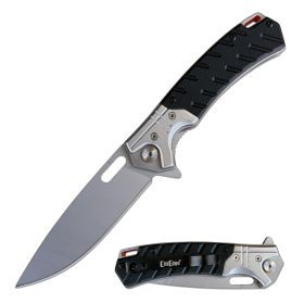 Day Zero Survival 8.5" Ball Bearing Flipper Knife – Textured G10 Handle Series (Color: Black)
