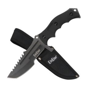 Day Zero Survival 8.5" Full Tang Tactical Tanto Fixed Blade Knife – Multiple Finishes (Color: Black)