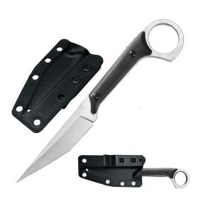 Day Zero Survival EDC Karambit Fixed Blade Knife with Kydex Sheath – Multiple Styles (Color: Silver)