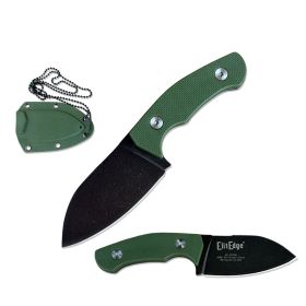 Day Zero Survival 5.5" Military Combat Tactical EDC Neck Knife – Multiple Colors (Color: Green)