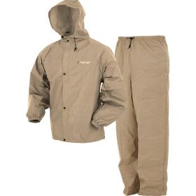 Men's Frogg Toggs Pro Lite Rain Jacket (Color: Khaki, Size: Small/Medium)