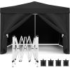 10'x10' EZ Pop Up Canopy with 4 Removable Sidewalls, Carry Bag & Weight Bags