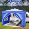 10'x10' EZ Pop Up Canopy with 4 Removable Sidewalls, Carry Bag & Weight Bags