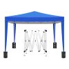 10'x10' EZ Pop Up Canopy with 4 Removable Sidewalls, Carry Bag & Weight Bags
