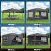 10'x10' EZ Pop Up Canopy with 4 Removable Sidewalls, Carry Bag & Weight Bags