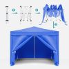 10'x10' EZ Pop Up Canopy with 4 Removable Sidewalls, Carry Bag & Weight Bags