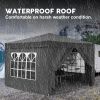 10'x10' EZ Pop Up Canopy with 4 Removable Sidewalls, Carry Bag & Weight Bags