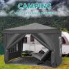 10'x10' EZ Pop Up Canopy with 4 Removable Sidewalls, Carry Bag & Weight Bags