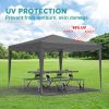 10'x10' EZ Pop Up Canopy with 4 Removable Sidewalls, Carry Bag & Weight Bags