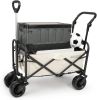 Whitsunday Folding Wagon 8" Heavy Duty Wheels with Push Bar (Standard Size PLUS)