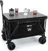 Whitsunday Moko Large Folding Wagon Cart with Aluminum Table Plate