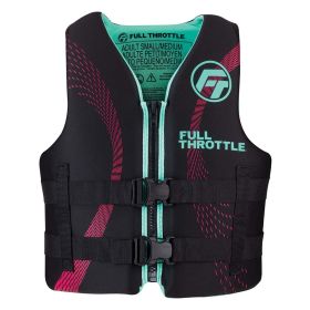 Full Throttle Rapid-Dry Life Jacket (Color: Aqua/Black, Size: S/M)