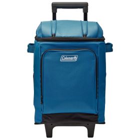 Coleman Chiller Soft-Sided Portable Cooler (Color: Deep Ocean, Size: 42 Cans w/ Wheels)